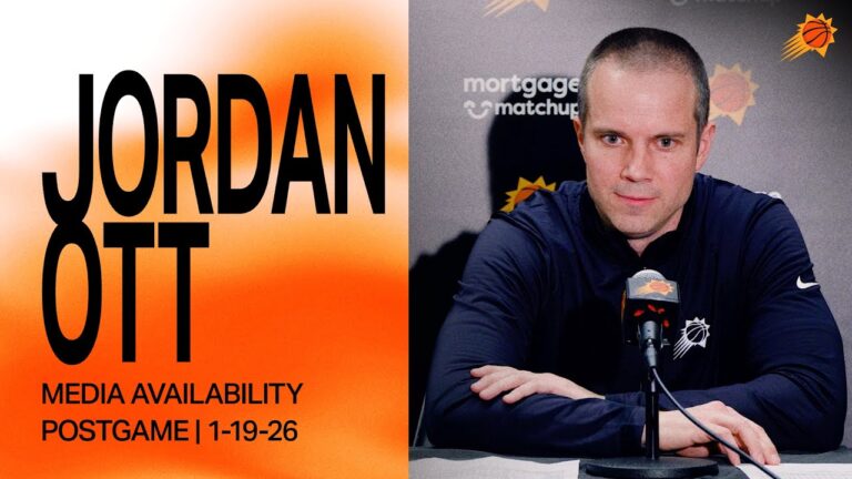 Head Coach Jordan Ott Postgame Media Availability Phoenix Suns 1-19-26