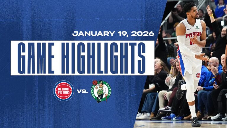 Detroit Pistons Defeat Boston Celtics Game Highlights 01.19.26