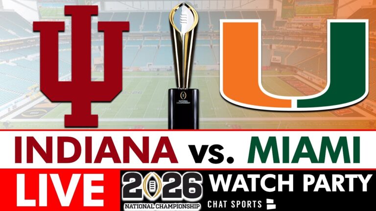 CFP National Championship Live Stream: Indiana vs Miami Fernando Mendoza Watch Party On ESPN