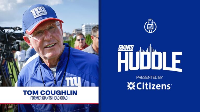 2x Super Bowl Champion Head Coach Tom Coughlin Giants Huddle New York Giants
