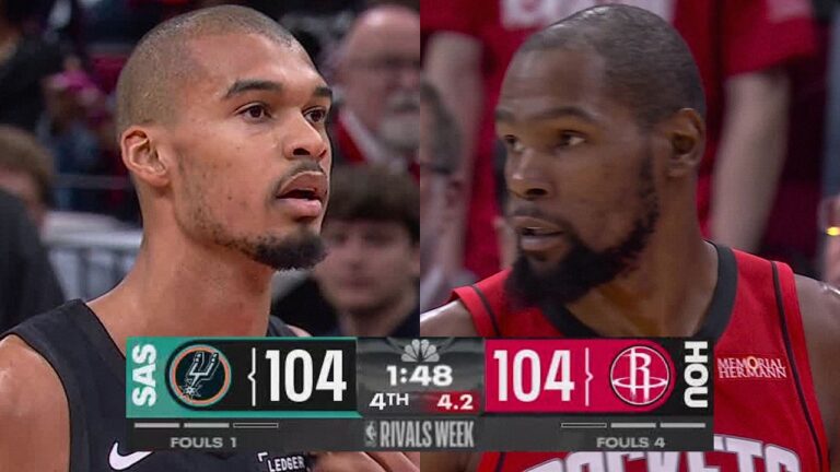 Final 5:04 WILD ENDING Spurs at Rockets January 20, 2026