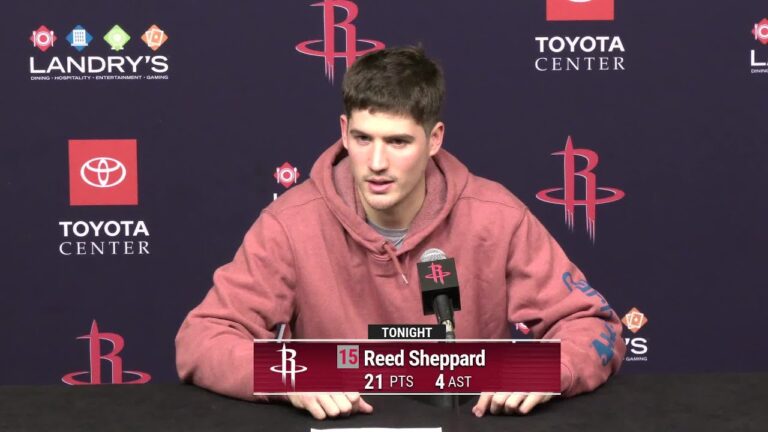 Reed Sheppard with a Press Conference vs Spurs