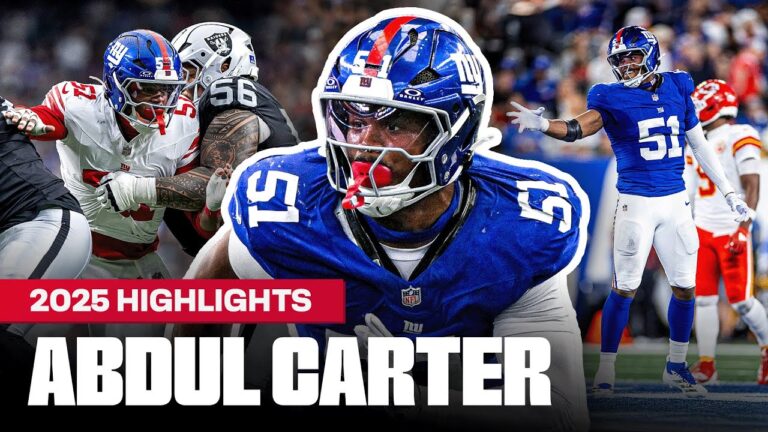 Abdul Carter Top 2025 Season Highlights New York Giants