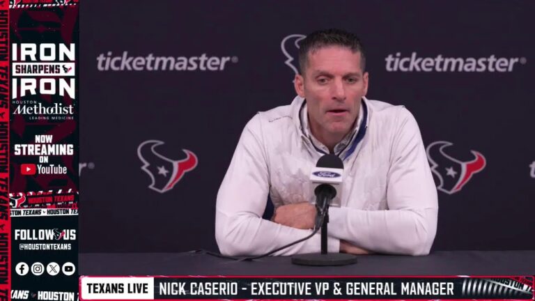 LIVE: Houston Texans EVP & GM Nick Caserio addresses the media