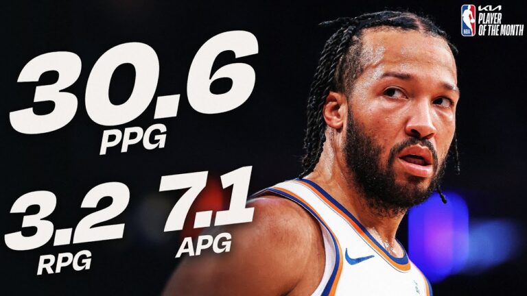 Jalen Brunson Named kia Eastern Conference Player of the Month