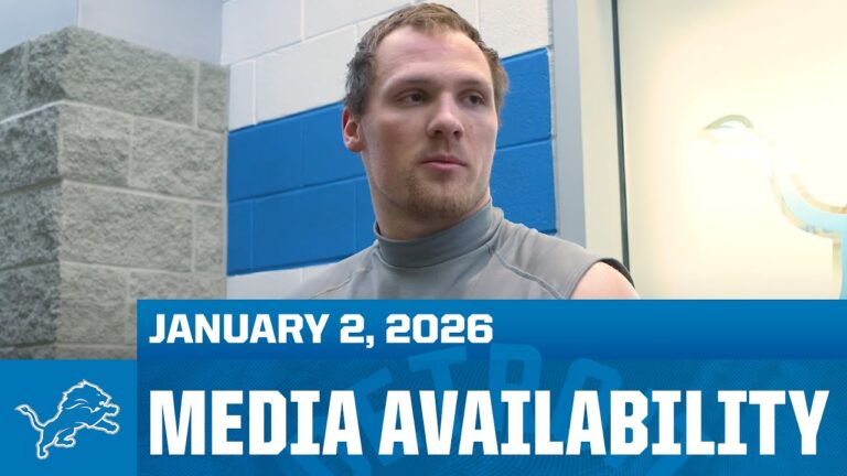 Detroit Lions linebacker Jack Campbell meets with the media January 2, 2026