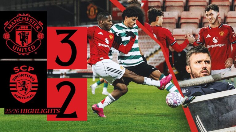 Scanlon Hat-Trick! Man Utd v Sporting U21s Highlights
