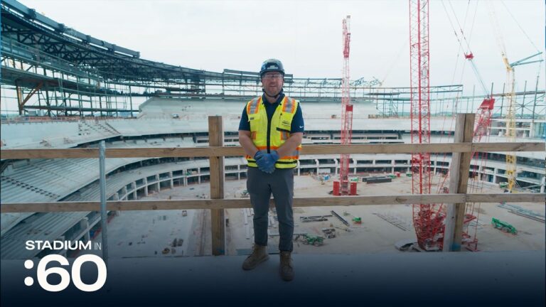 Inside the Stairwell Build at the New Nissan Stadium