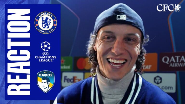 DAVID LUIZ reacts post-Pafos Chelsea 1-0 Pafos Champions League 2025 26