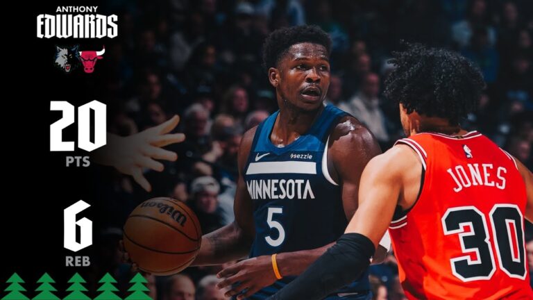 Anthony Edwards With 20 Points, 6 Rebounds Against Bulls 01.22.26