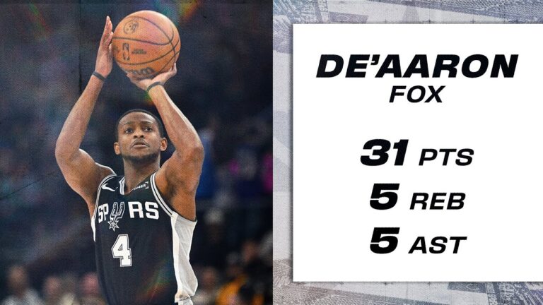 DeAaron Fox WENT OFF in Utah with 30-Piece in Spurs Win