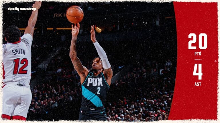 Caleb Love Puts Up 20 Points Against the Heat January 22nd, 2026
