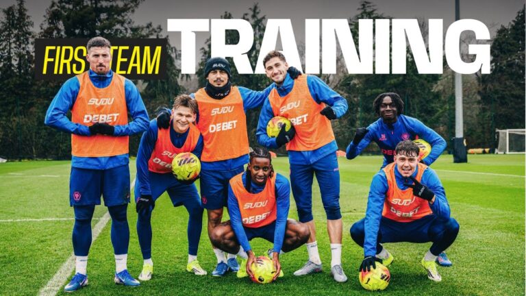 Building up to Man City First-team training ahead of Etihad trip
