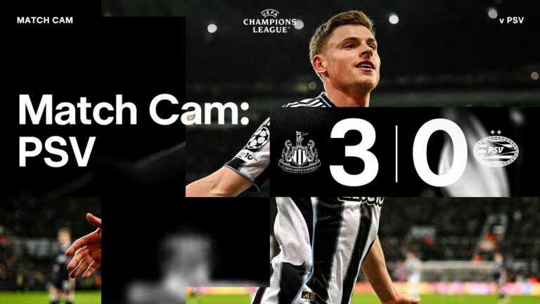 A BIG UCL WIN Match Cam Newcastle United 3 PSV 0