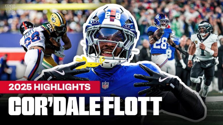 Cor&39Dale Flott Top 2025 Season Highlights New York Giants