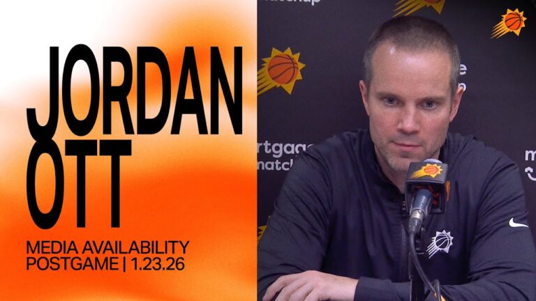 Head Coach Jordan Ott Postgame Media Availability Phoenix Suns 1-23-26
