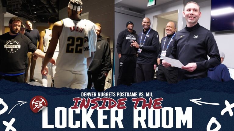Let’s Go Get Another One Denver Nuggets Locker Room After Win vs. MIL