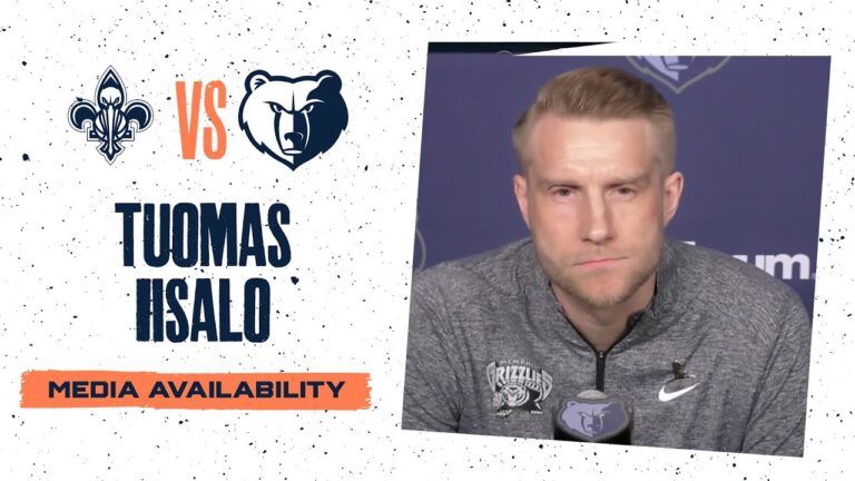 Tuomas Iisalo Press Conference Grizzlies vs. Pelicans