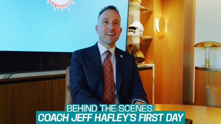 Behind-the-scenes look at Coach Jeff Hafleys first day Miami Dolphins