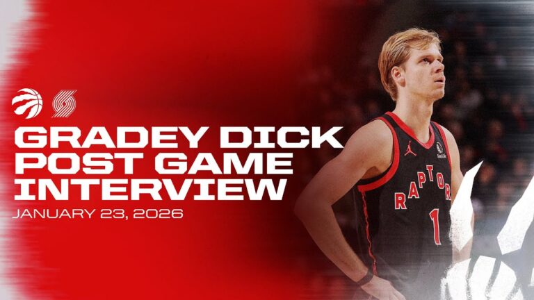 Gradey Dick Post Game at Trail Blazers January 23, 2026