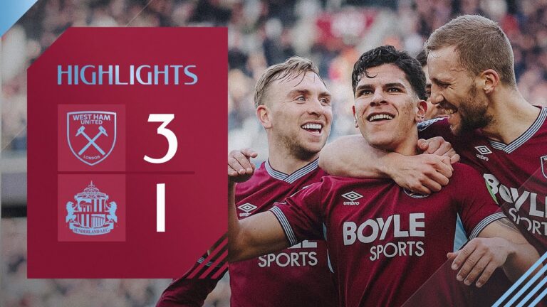 Fernandes’ Stunner Seals Three-Goal Win West Ham 3-1 Sunderland Premier League Highlights