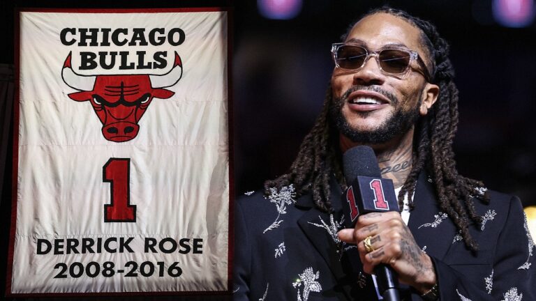 Derrick Rose’s FULL Bulls Jersey Retirement Ceremony