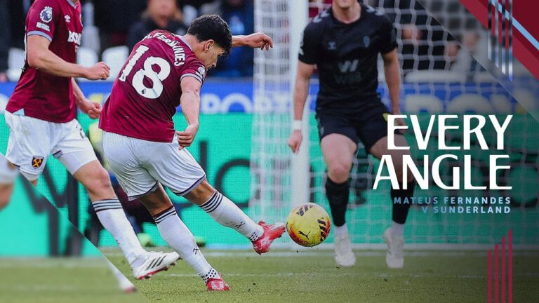 EVERY Angle of Mateus Fernandes’ stunning goal against Sunderland West Ham 3-1 Sunderland