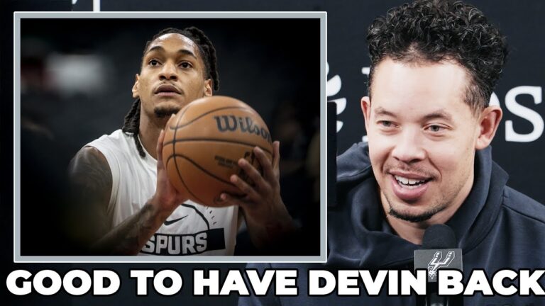 Mitch Johnson on Having Devin Vassell Back From Injury vs. Pelicans