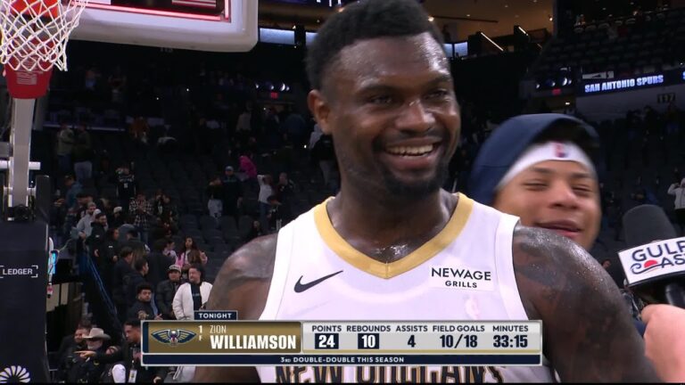 Zion Williamson Walkoff Interview after Win vs. Spurs 1 25 2026