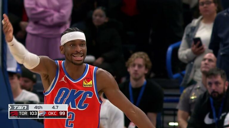 Final 4:11 CRAZY FINISH Raptors at Thunder January 25, 2026