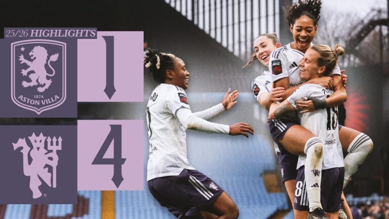 JULIA SCORES AN OLIMPICO! Aston Villa v Man Utd Highlights