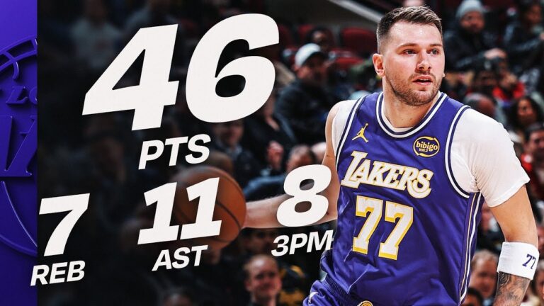 Luka Dončić 45-Point Double-Double Leads Lakers to Win in Chicago January 26, 2026