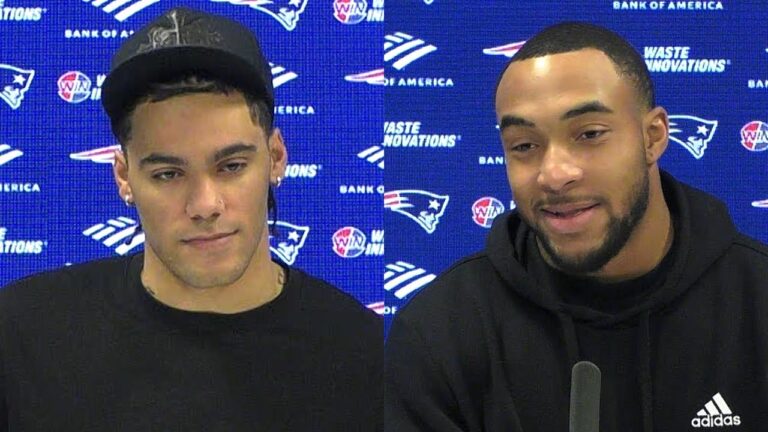 Christian Gonzalez & TreVeyon Henderson Address the Media Patriots Press Conference