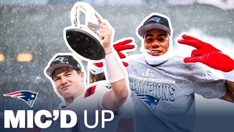 MIC’D UP: Drake Maye & Christian Gonzalez During AFC Championship Win vs. Broncos