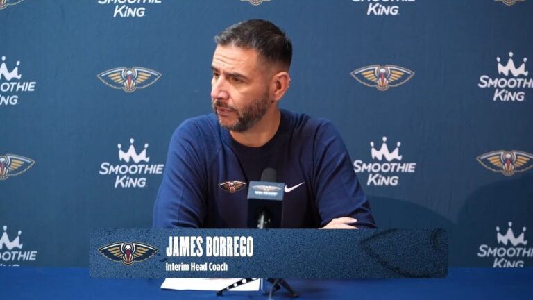 James Borrego Pelicans-Trail Blazers Postgame Interview 1 2 26