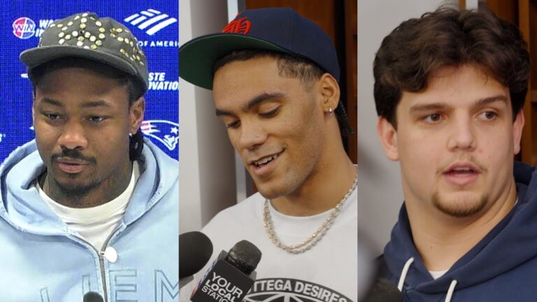 Stefon Diggs, Christian Gonzalez, Will Campbell & More Address the Media Patriots Press Conference