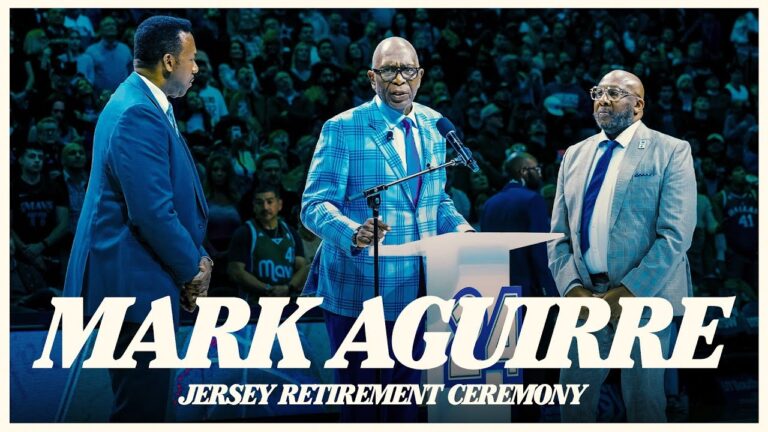 Mark Aguirre Jersey Retirement Ceremony