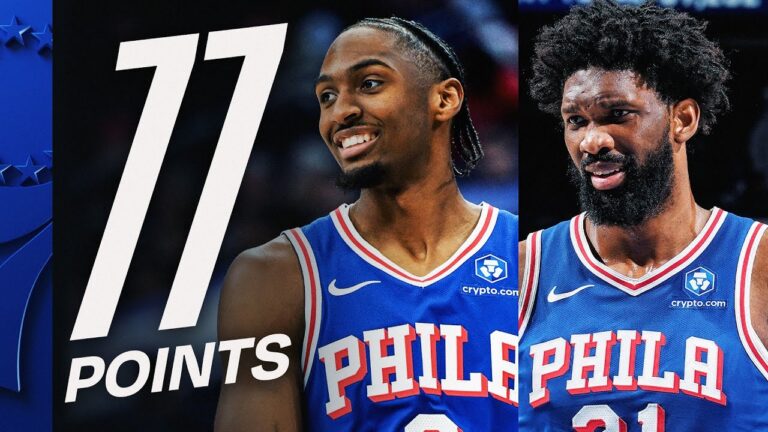 Tyrese Maxey & Joel Embiid GO OFF for 77 Points vs the Kings January 29, 2026