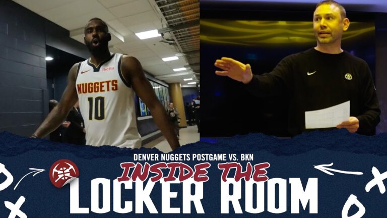 DO IT AGAIN TOMORROW Denver Nuggets Locker Room After Win vs. BKN