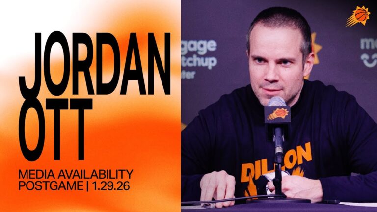 Head Coach Jordan Ott Postgame Media Availability Phoenix Suns vs Detroit Pistons 1-29-26
