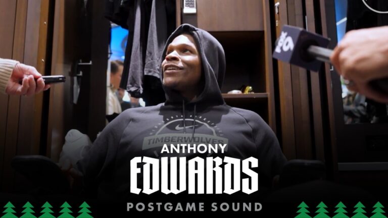 I Love Everything About Jaden. Anthony Edwards Postgame Sound 1.29.26