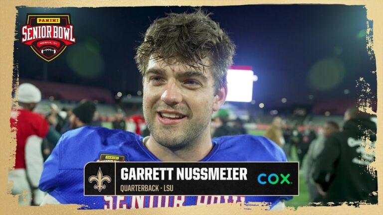 LSU QB Garrett Nussmeier 2026 Senior Bowl interview