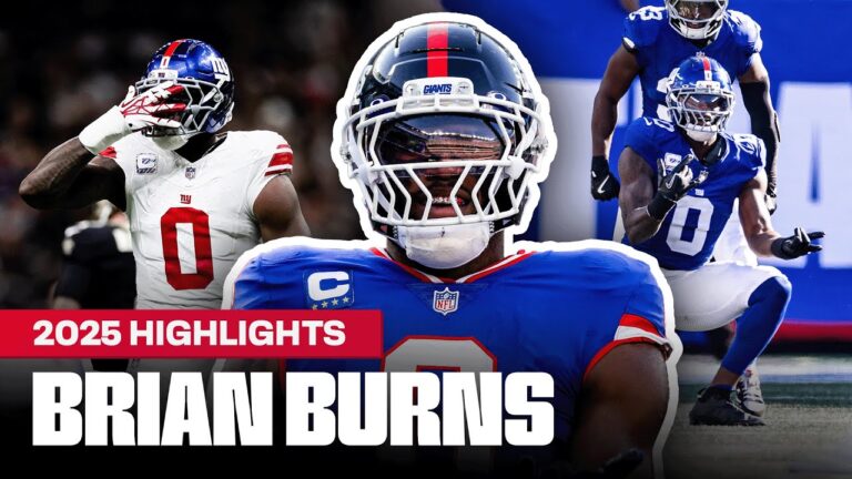 Brian Burns Top 2025 Season Highlights New York Giants