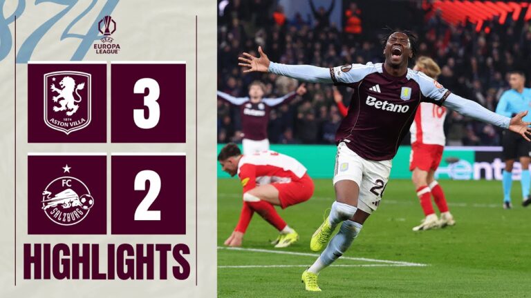 JIMOH-ALOBA WITH THE WINNER Aston Villa 3-2 RB Salzburg UEFA Europa League Highlights