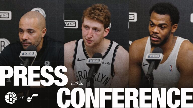 Jordi Fernandez, Danny Wolf, and Day’Ron Sharpe on Nets Road Victory in Utah