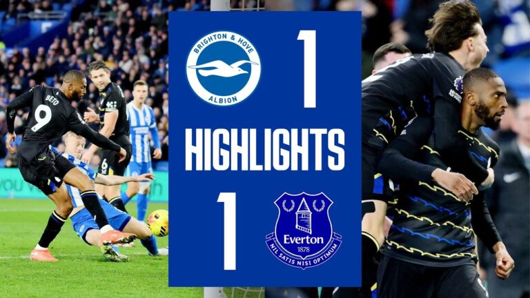 BRIGHTON & HOVE ALBION 1-1 EVERTON Premier League highlights