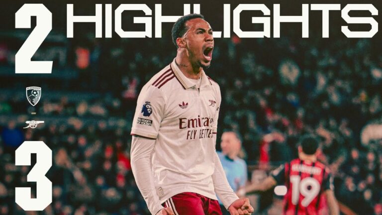 DECLAN RICE AND GABRIEL SECURE THRILLING COMEBACK WIN HIGHLIGHTS Bournemouth 2 – 3 Arsenal PL