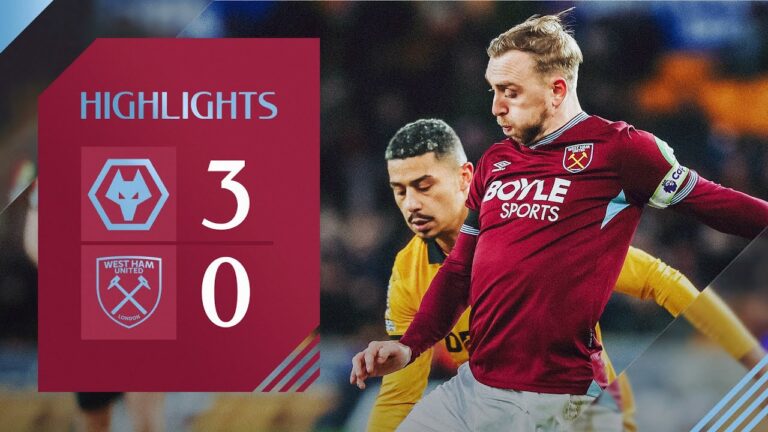 Wolves 3-0 West Ham Premier League Highlights