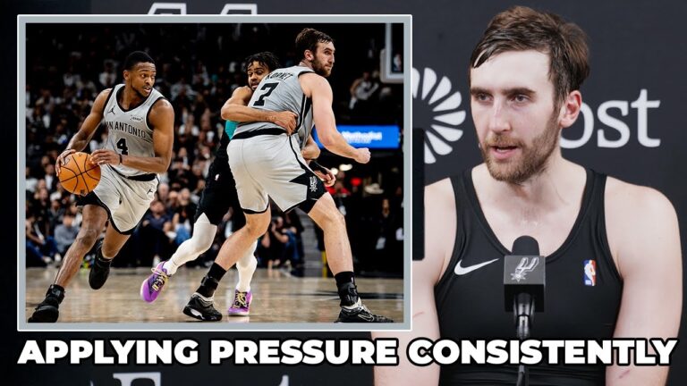 Luke Kornet on Spurs Needing to Apply Pressure for 48 Minutes