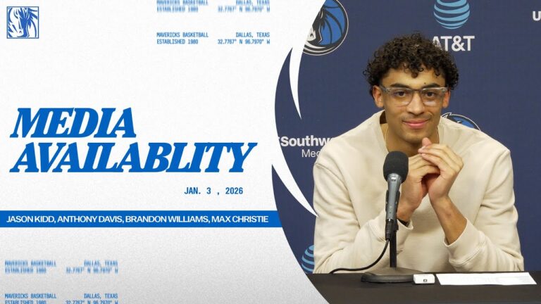 Jason Kidd, Anthony Davis, Brandon Williams, & Max Christie Media Availability vs HOU 01 03 26